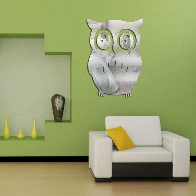 3D Owl Mirror Decal